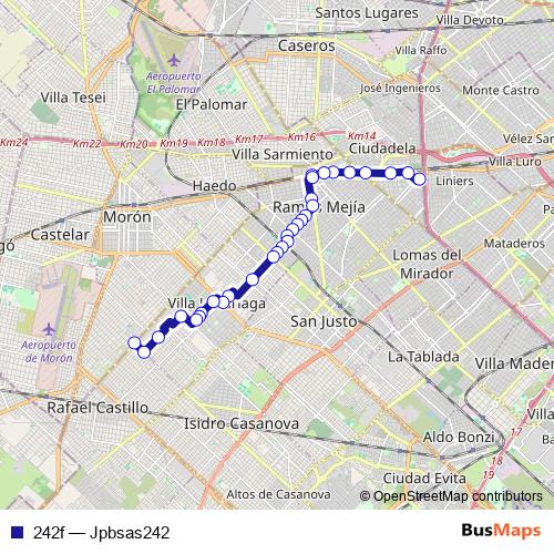 242f bus Line Map