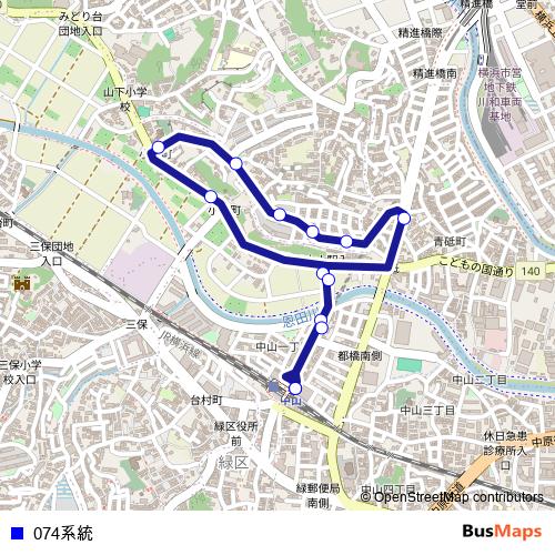 074계통 bus Line Map