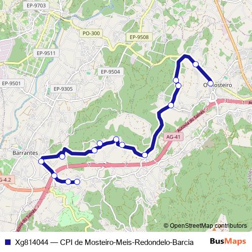 Xg814044 bus Line Map