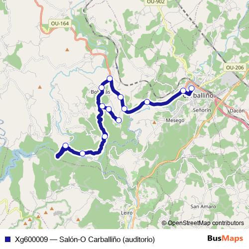 Xg600009 bus Line Map