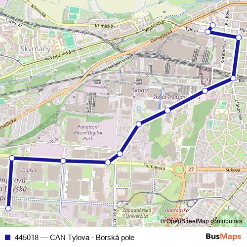 445018 trolleybus Line Map