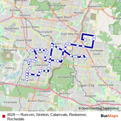 8029 bus Line Map