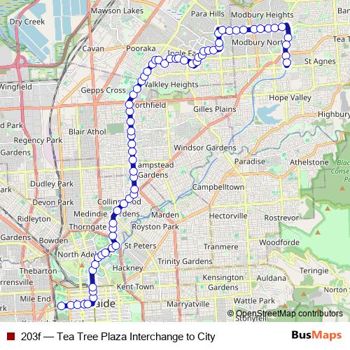 203f bus Line Map