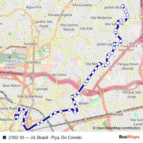2182-10 bus Line Map