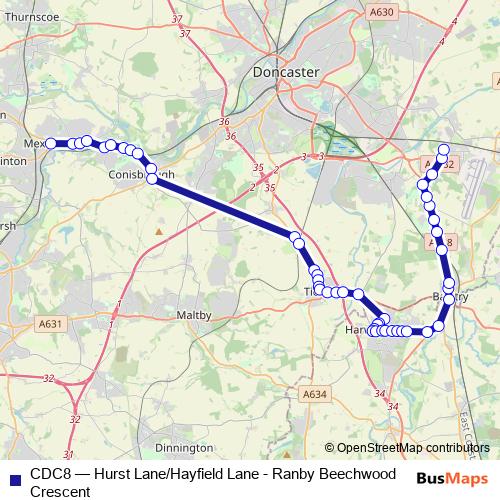 CDC8 bus Line Map