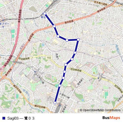 Sagi03 bus Line Map