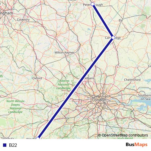 B22 bus Line Map
