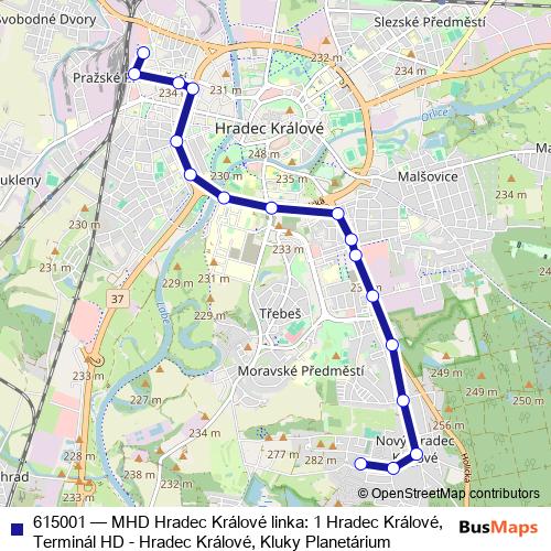 615001 trolleybus Line Map