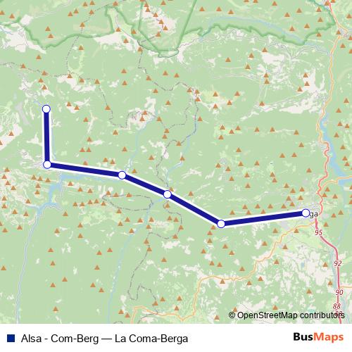 Alsa - Com-Berg bus Line Map