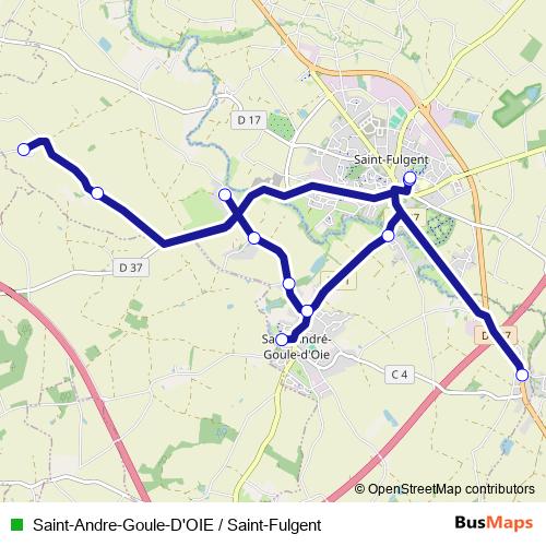Saint-Andre-Goule-D'OIE / Saint-Fulgent bus Line Map