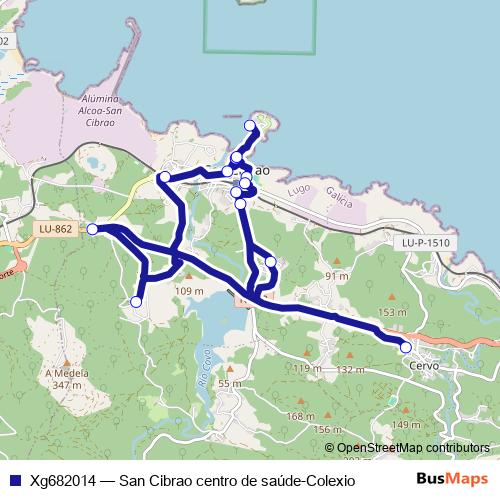 Xg682014 bus Line Map