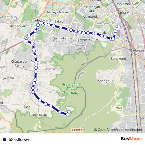 523stldown bus Line Map