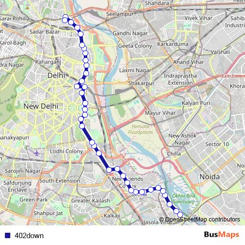 402down bus Line Map