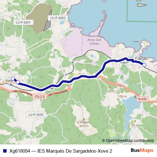 Xg618054 bus Line Map