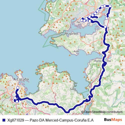 Xg871029 bus Line Map