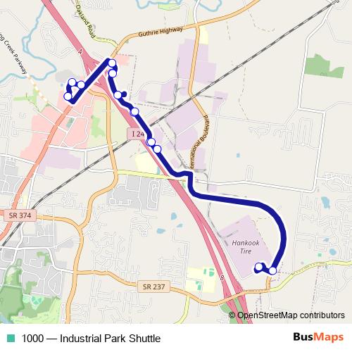 1000 bus Line Map