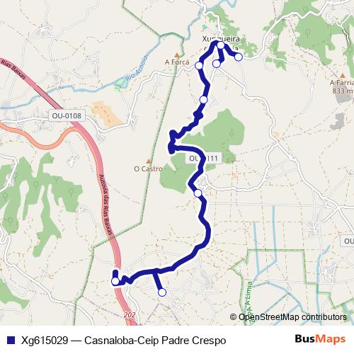 Xg615029 bus Line Map