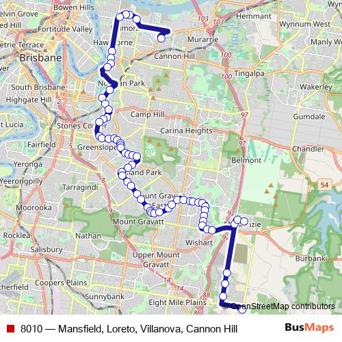 8010 bus Line Map