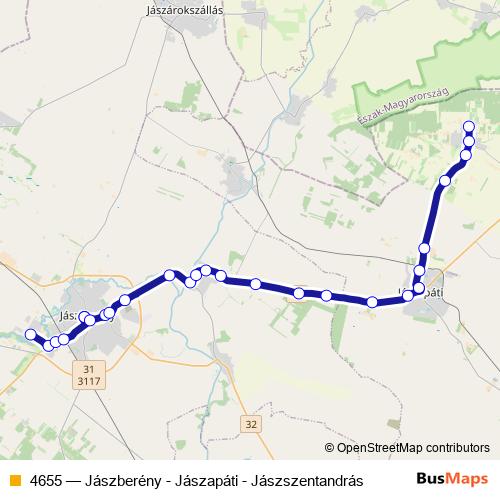 4655 bus Line Map