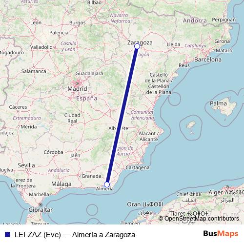 LEI-ZAZ (Eve) air Line Map