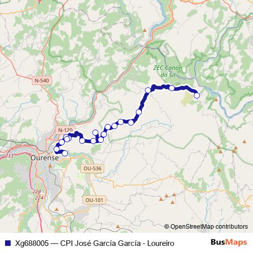 Xg688005 bus Line Map