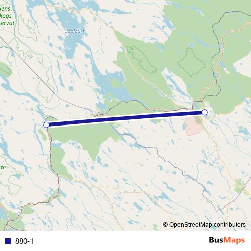 880-1 bus Line Map