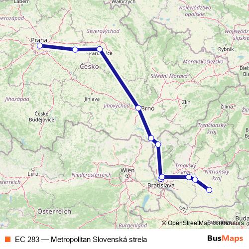 EC 283 rail Line Map