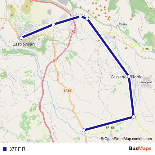 377 F R bus Line Map