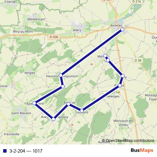 3-2-204 bus Line Map
