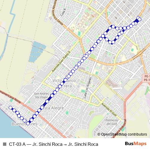 CT-03 A bus Line Map