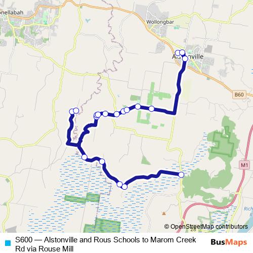 S600 bus Line Map