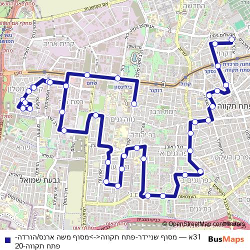 31א bus Line Map