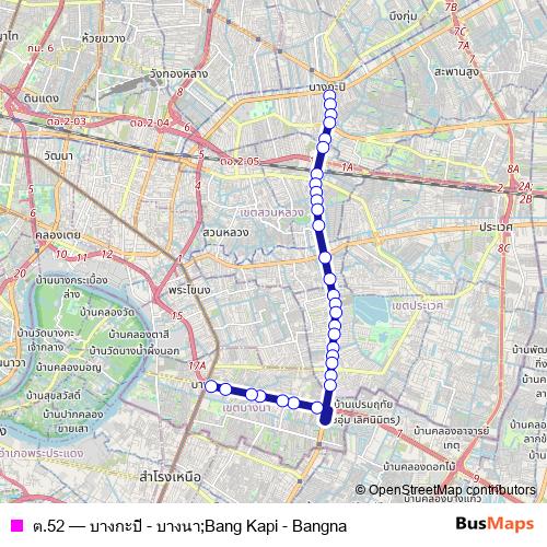 ต.52 bus Line Map
