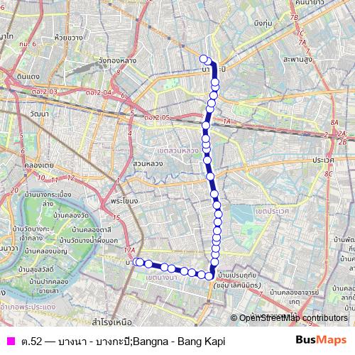 ต.52 bus Line Map