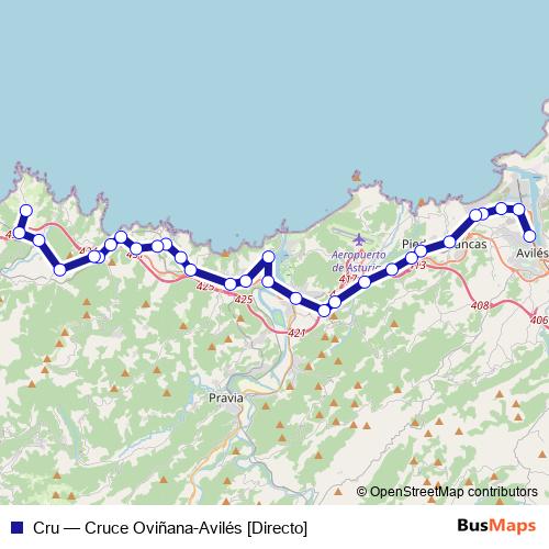 Cru bus Line Map