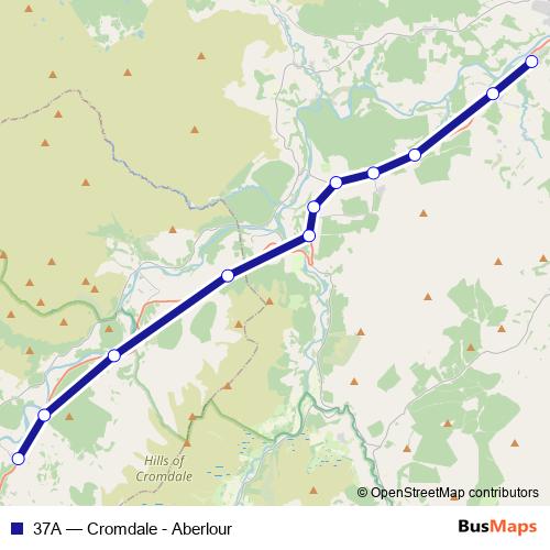 37A bus Line Map