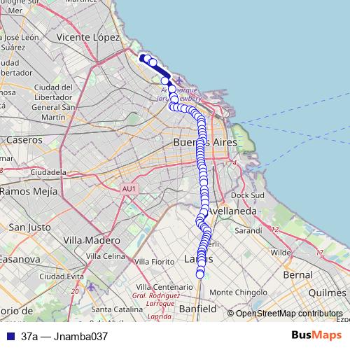 37a bus Line Map