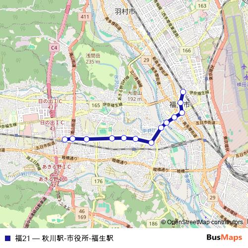 福21 bus Line Map