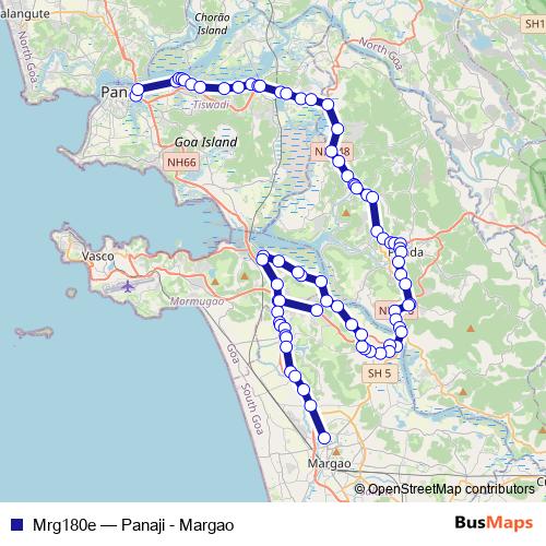Mrg180e bus Line Map