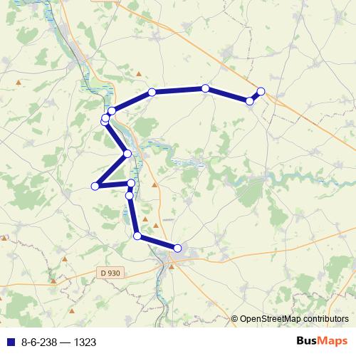8-6-238 bus Line Map