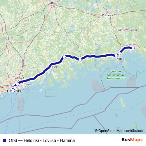 Ob6 bus Line Map