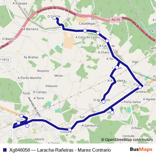 Xg848058 bus Line Map