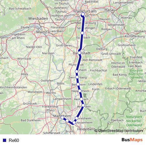 Re60 rail Line Map