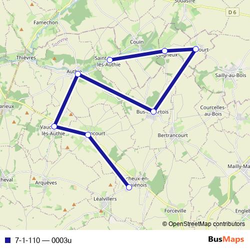 7-1-110 bus Line Map