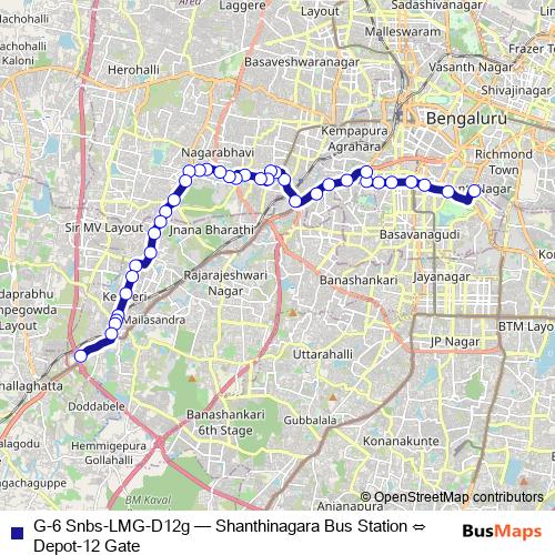 G-6 Snbs-LMG-D12g bus Line Map