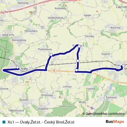 Xs1 bus Line Map