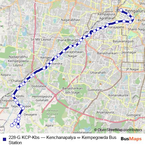 228-G KCP-Kbs bus Line Map