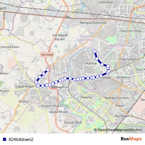 824lstldown2 bus Line Map
