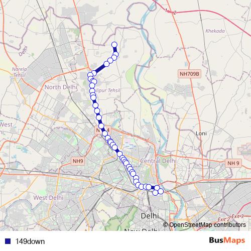 149down bus Line Map