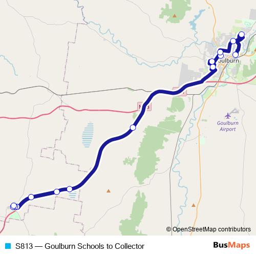 S813 bus Line Map